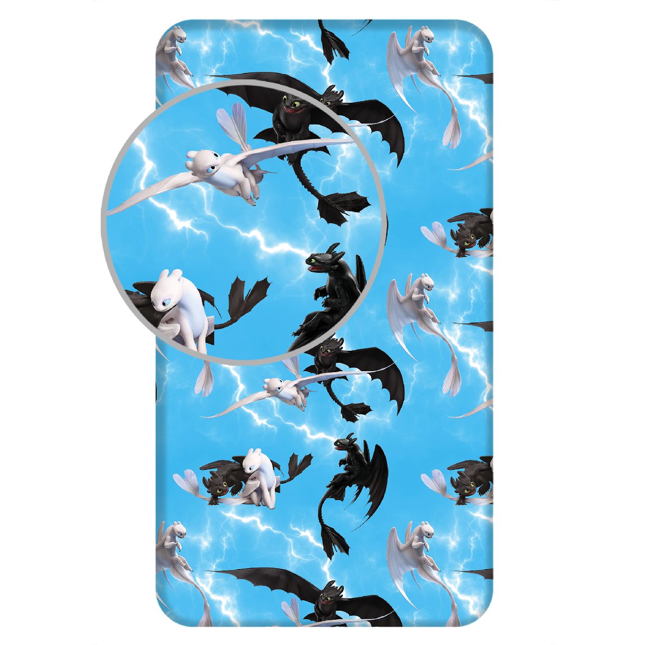 How to Train Your Dragon "Sky" fitted sheet Jerry Fabrics