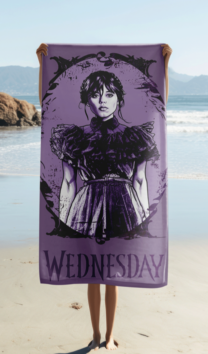 Wednesday "Purple" beach towel image 2