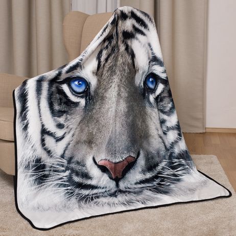 White Tiger microflannel blanket image 3