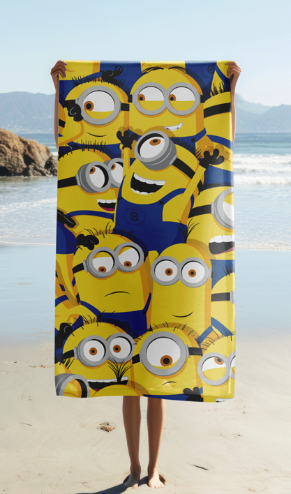 Minions "Crowded" beach towel image 2