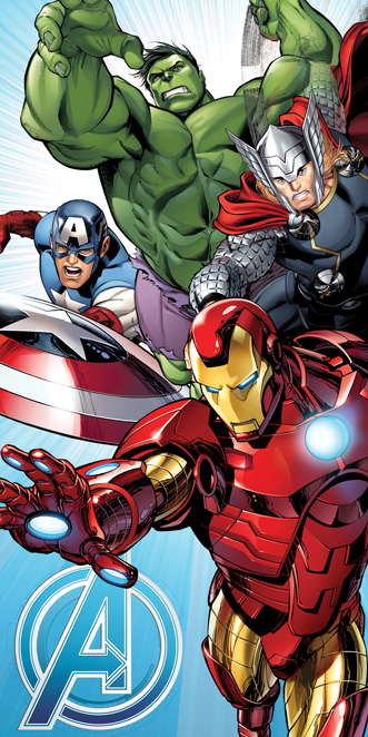 Avengers "Light blue" beach towel image 1