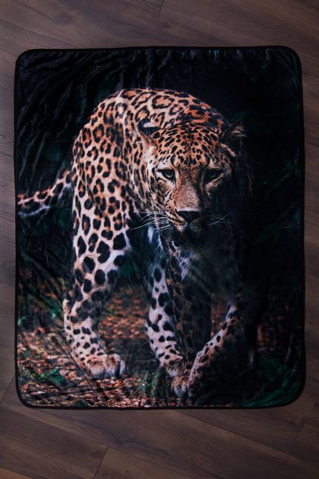 Leopard "Green" microflannel blanket image 2