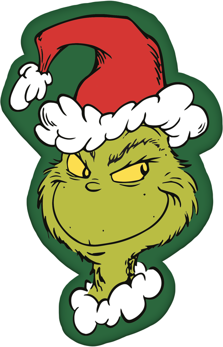 Grinch 01 tvarovaný polštářek obrázek 1