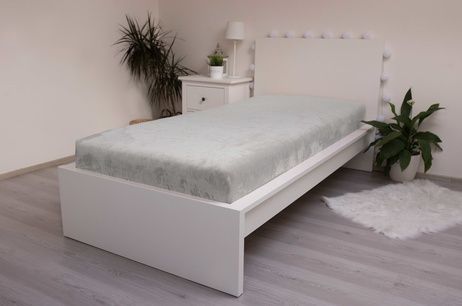 Prostěradlo mikroflanel světle šedé 90x200 cm obrázek 1