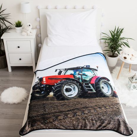 Tractor "Red" microflannel blanket image 2