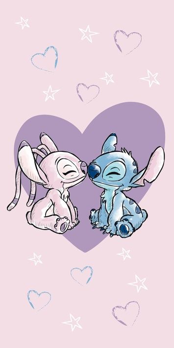 Lilo and Stitch "love" beach towel image 1