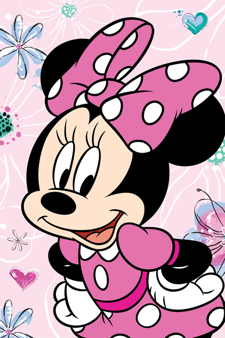 Minnie "Flowers 02" microflannel blanket image 1
