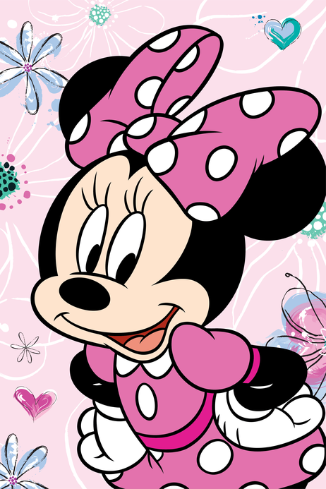 Minnie "Flowers 02" mikroflanelová deka obrázek 1