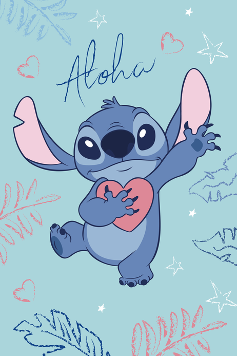 Lilo and Stitch "Aloha"  fleece blanket image 1