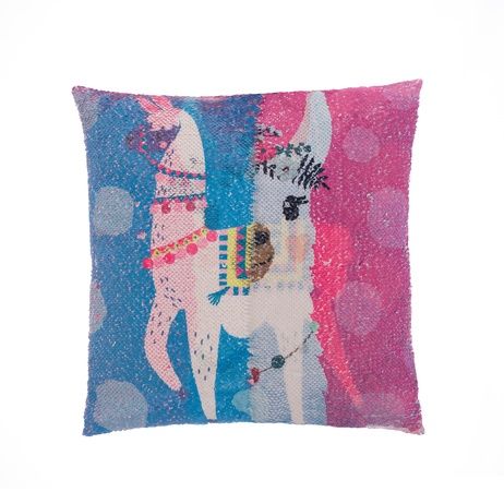 Llama "03" cushion with sequins image 4