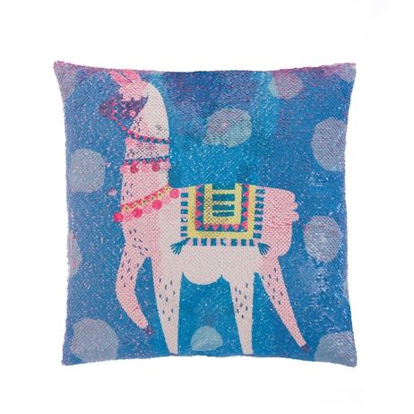 Llama "03" cushion with sequins image 3