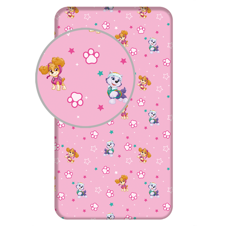 Paw Patrol "Sweet pink" fitted sheet image 1