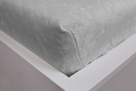Bed sheet microflanel light grey 180x200 cm image 2