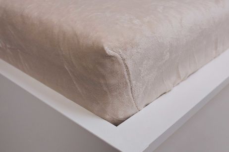 Bed sheet microflanel cream 90x200 cm image 2