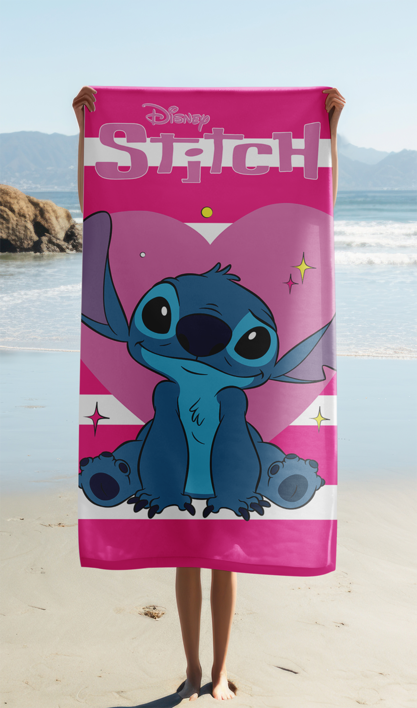 Lilo and Stitch "Pink Heart" osuška obrázek 2