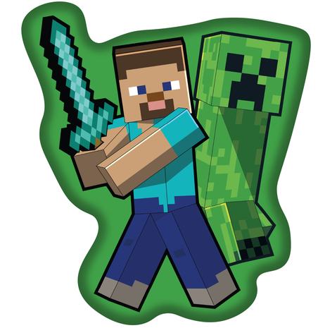 Minecraft "Steve and Creeper" tvarovaný polštářek obrázek 1