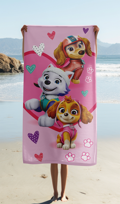 Paw Patrol "Puppy Love" beach towel micro image 2