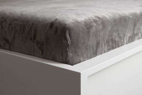 Prostěradlo mikroflanel tmavě šedé 90x200 cm obrázek 2