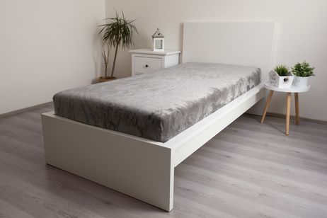 Prostěradlo mikroflanel tmavě šedé 90x200 cm obrázek 1