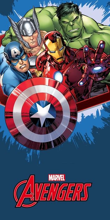 Avengers "Blue" beach towel image 1