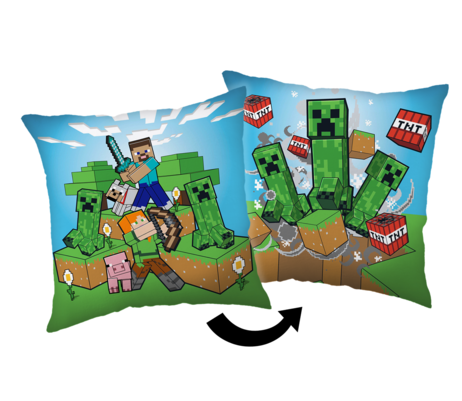 Minecraft "Creeper rush 02" cushion image 1