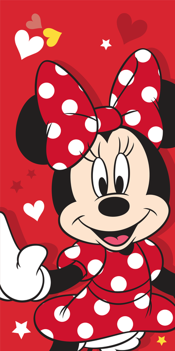 Minnie "Red heart" beach towel image 1