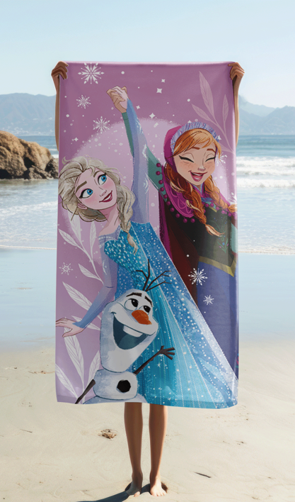 Frozen "purple 06" beach towel micro image 2