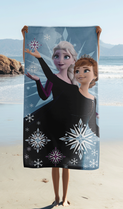 Frozen 2 "Snowflake 03" beach towel image 2