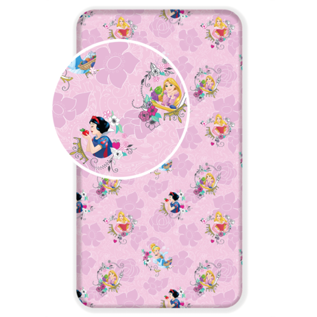 Princesses "Pink 02" fitted sheet image 1