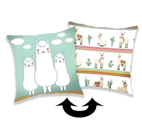 Llama "02" cushion cover with sequins image 1