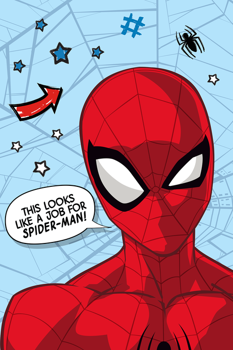 Spider-man "Star" microflannel blanket image 1