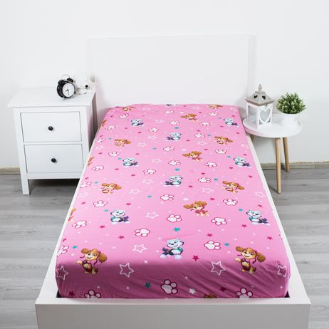 Tlapková patrola "Sweet pink" prostěradlo obrázek 2