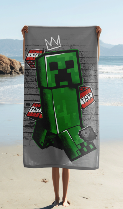 Minecraft "Metro Art Creeper" osuška obrázek 3