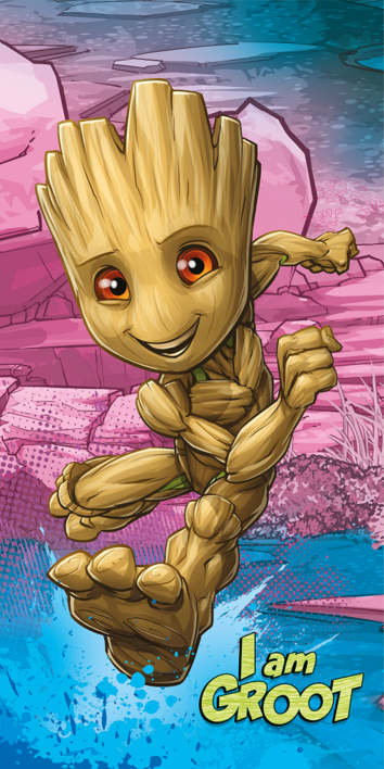 Groot "I am groot" beach towel image 1