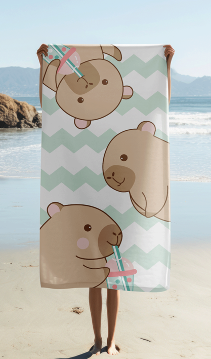 Capybara beach towel image 2