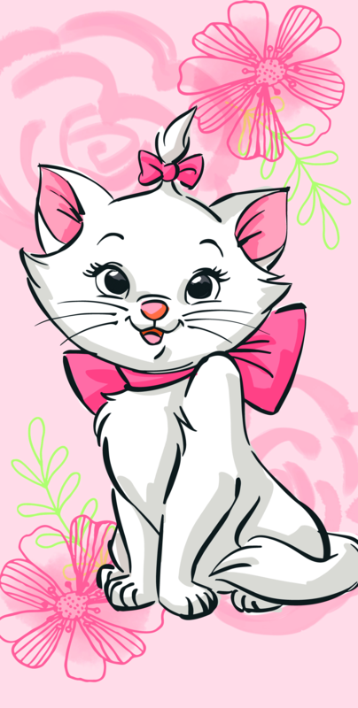 Marie Cat "Pink Flower" osuška