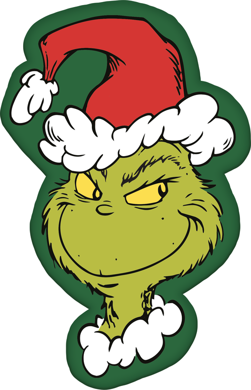 Grinch 01 tvarovaný polštářek