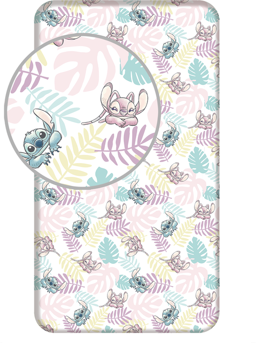 Lilo and Stitch "Leaves" fitted sheet