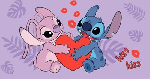 Lilo and Stitch "Kiss" beach towel