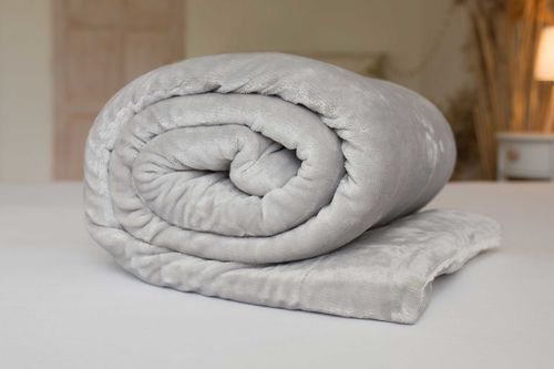 Deka mikroplyš s beránkem světle šedá