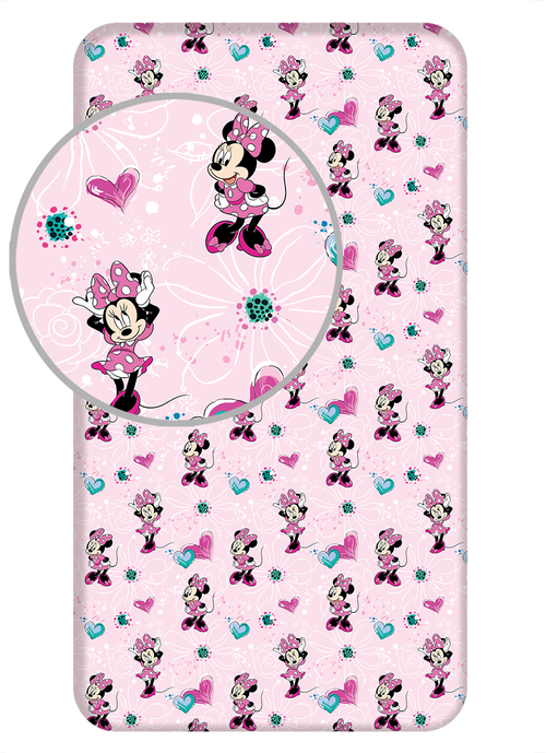 Minnie "Flowers 02" fitted sheet