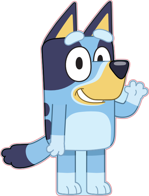 Bluey tvarovaný polštářek