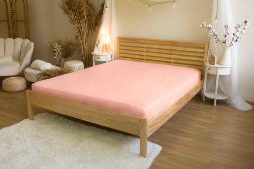 Bed sheet microfiber light pink 180x200 cm