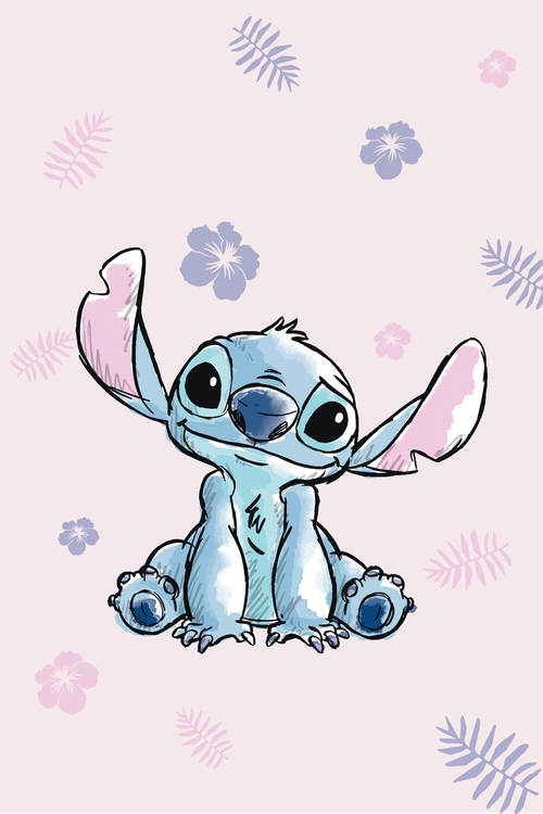 Lilo and Stitch "pink" microflannel blanket