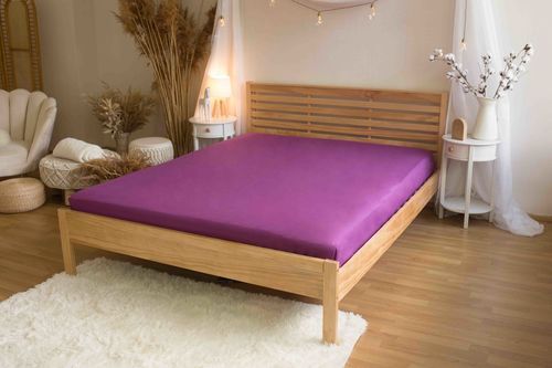 Bed sheet microfiber purple 180x200 cm