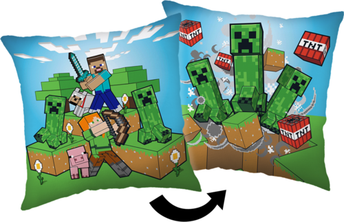 Minecraft "Creeper rush 02" cushion