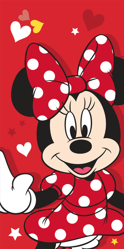 Minnie "Red heart" beach towel