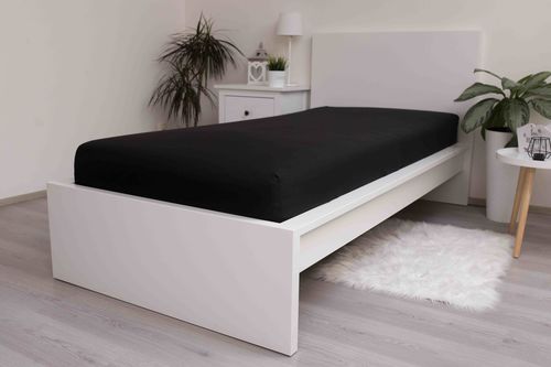 Bed sheet microfiber black 90x200 cm