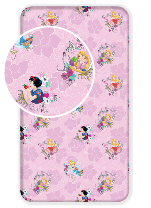 Princesses "Pink 02" fitted sheet